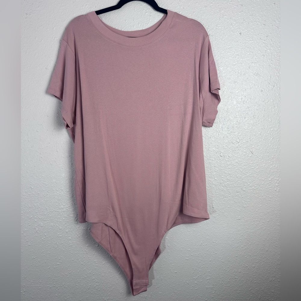 A• NEW DAY‎ Women's Mauve Bodysuit Top Size 3X